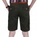 Mens 100% Cotton Multi-pocket Knee-Length Cargo Pants Loose Outdoor Casual Shorts Mens 100% Cotton Multi-pocket Knee-Length Cargo Pants Loose Outdoor Casual Shorts
