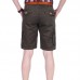 Mens 100% Cotton Multi-pocket Knee-Length Cargo Pants Loose Outdoor Casual Shorts Mens 100% Cotton Multi-pocket Knee-Length Cargo Pants Loose Outdoor Casual Shorts