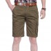 Mens 100% Cotton Multi-pocket Knee-Length Cargo Pants Loose Outdoor Casual Shorts Mens 100% Cotton Multi-pocket Knee-Length Cargo Pants Loose Outdoor Casual Shorts