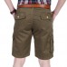 Mens 100% Cotton Multi-pocket Knee-Length Cargo Pants Loose Outdoor Casual Shorts Mens 100% Cotton Multi-pocket Knee-Length Cargo Pants Loose Outdoor Casual Shorts