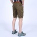 Mens 100% Cotton Multi-pocket Knee-Length Cargo Pants Loose Outdoor Casual Shorts Mens 100% Cotton Multi-pocket Knee-Length Cargo Pants Loose Outdoor Casual Shorts
