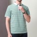 Mens 100% Cotton Stripe Fit Moisture Wicking Golf Shirt Breathable Short Sleeve Casual Tops Mens 100% Cotton Stripe Fit Moisture Wicking Golf Shirt Breathable Short Sleeve Casual Tops