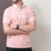Mens 100% Cotton Stripe Fit Moisture Wicking Golf Shirt Breathable Short Sleeve Casual Tops Mens 100% Cotton Stripe Fit Moisture Wicking Golf Shirt Breathable Short Sleeve Casual Tops