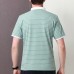 Mens 100% Cotton Stripe Fit Moisture Wicking Golf Shirt Breathable Short Sleeve Casual Tops Mens 100% Cotton Stripe Fit Moisture Wicking Golf Shirt Breathable Short Sleeve Casual Tops
