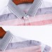 Mens Fashion Striped Silk Soft Short-sleeve Golf Shirt Summer Slim Fit Thin Breathable Tops Mens Fashion Striped Silk Soft Short-sleeve Golf Shirt Summer Slim Fit Thin Breathable Tops