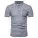 Fashion Men's Lapel Short Sleeved Golf Shirt Summer Chest Pocket Casual Tops Tees Fashion Men's Lapel Short Sleeved Golf Shirt Summer Chest Pocket Casual Tops Tees