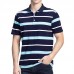 Summer Men's Comfort Cotton Golf Shirt Fashion Striped Turn-down Collar Short Sleeved Tops Summer Men's Comfort Cotton Golf Shirt Fashion Striped Turn-down Collar Short Sleeved Tops