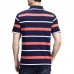 Summer Men's Comfort Cotton Golf Shirt Fashion Striped Turn-down Collar Short Sleeved Tops Summer Men's Comfort Cotton Golf Shirt Fashion Striped Turn-down Collar Short Sleeved Tops