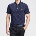 Mens Geometric Printing Loose Thin Comfy Golf Shirt Short Sleeve Work Casual Tee Tops Mens Geometric Printing Loose Thin Comfy Golf Shirt Short Sleeve Work Casual Tee Tops