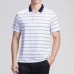 Summer Men's Business Casual Stripe Design Slim Golf Shirt Short-Sleeve Lapel Sports Tops Tees Summer Men's Business Casual Stripe Design Slim Golf Shirt Short-Sleeve Lapel Sports Tops Tees