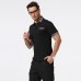 Mens Floral Stitching Slim-fit Golf Shirt Casual Business Breathable Short-sleeved Tops Mens Floral Stitching Slim-fit Golf Shirt Casual Business Breathable Short-sleeved Tops