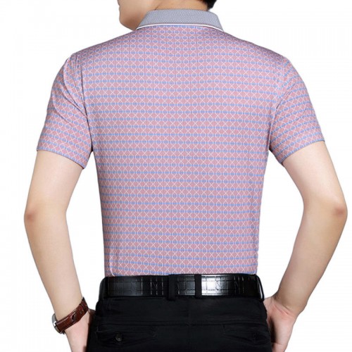 Middle-aged Mens Casual Printed Short-sleeved Golf Shirt Summer Cool Ice Lapel Collar Loose Tops Middle-aged Mens Casual Printed Short-sleeved Golf Shirt Summer Cool Ice Lapel Collar Loose Tops
