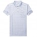 Middle-aged Mens Summer Cool Ice Ribbon Collar Golf Shirt Casual Short-sleeved Plaid Tops Tees Middle-aged Mens Summer Cool Ice Ribbon Collar Golf Shirt Casual Short-sleeved Plaid Tops Tees