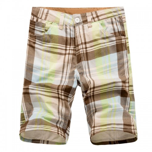 Men's Casual Lattice Knee-Length Cotton Shorts Summer Breathable Shorts Pants Men's Casual Lattice Knee-Length Cotton Shorts Summer Breathable Shorts Pants