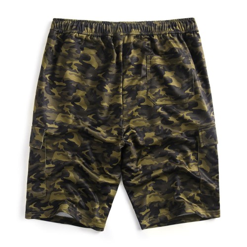 Men's Outdoor Camouflage Knee Length Casual Shorts Summer Drawstring Elastic Waist Breathable Shorts Men's Outdoor Camouflage Knee Length Casual Shorts Summer Drawstring Elastic Waist Breathable Shorts