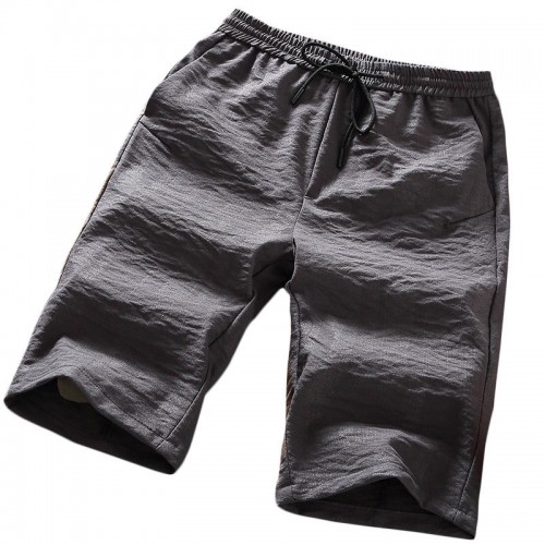 Men's Breathable Loose Casual Shorts Summer Solid Color Thin Knee-Length Shorts Pants Men's Breathable Loose Casual Shorts Summer Solid Color Thin Knee-Length Shorts Pants