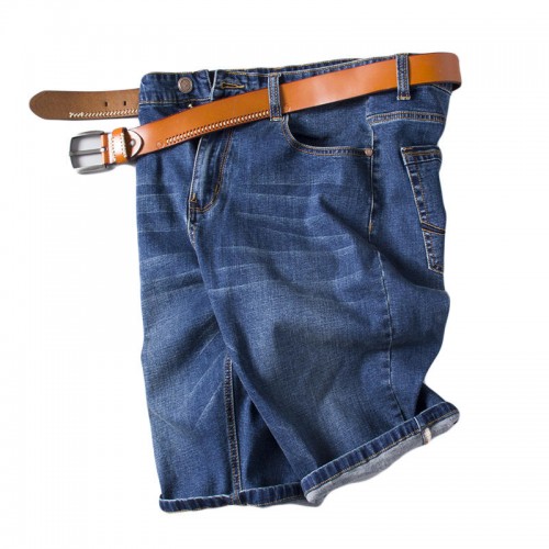 Mens Summer Plus Size Elastic Embroidery Denim Shorts Casual Mid Rise Jeans Mens Summer Plus Size Elastic Embroidery Denim Shorts Casual Mid Rise Jeans