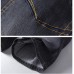 Mens Summer Plus Size Elastic Embroidery Denim Shorts Casual Mid Rise Jeans Mens Summer Plus Size Elastic Embroidery Denim Shorts Casual Mid Rise Jeans