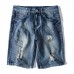 Summer Plus Size Retro Nostalgic Fashion Ripped Holed Short Jeans for Men Summer Plus Size Retro Nostalgic Fashion Ripped Holed Short Jeans for Men
