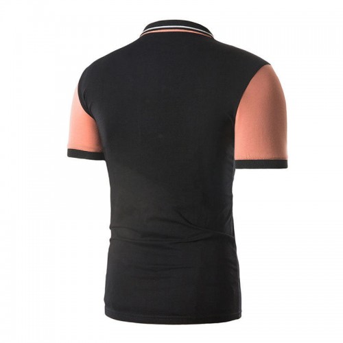 Men's Summer Hit Color Short-sleeved Golf Shirt Fashion Casual Stand Collar Tops Tees Men's Summer Hit Color Short-sleeved Golf Shirt Fashion Casual Stand Collar Tops Tees