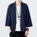Mens Loose Cotton Vintage Horn Buckle Three Quarter Sleeve Coats Tops Mens Loose Cotton Vintage Horn Buckle Three Quarter Sleeve Coats Tops