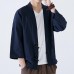 Mens Loose Cotton Vintage Horn Buckle Three Quarter Sleeve Coats Tops Mens Loose Cotton Vintage Horn Buckle Three Quarter Sleeve Coats Tops