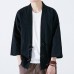 Mens Loose Cotton Vintage Horn Buckle Three Quarter Sleeve Coats Tops Mens Loose Cotton Vintage Horn Buckle Three Quarter Sleeve Coats Tops