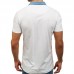 Men's Casual Lapel Chest Pocket Color Block Short Sleeved Golf Shirt Men's Casual Lapel Chest Pocket Color Block Short Sleeved Golf Shirt