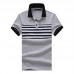 Men's Casual Fashion Striped Short Sleeved Golf Shirt Breathable Trun Down Tops Men's Casual Fashion Striped Short Sleeved Golf Shirt Breathable Trun Down Tops
