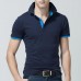 Men's Casual Slim Lapel Golf Shirt Summer Half Sleeve Pure Color Thin Tops Tees Men's Casual Slim Lapel Golf Shirt Summer Half Sleeve Pure Color Thin Tops Tees