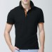 Men's Casual Slim Lapel Golf Shirt Summer Half Sleeve Pure Color Thin Tops Tees Men's Casual Slim Lapel Golf Shirt Summer Half Sleeve Pure Color Thin Tops Tees