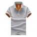Men's Casual Slim Lapel Golf Shirt Summer Half Sleeve Pure Color Thin Tops Tees Men's Casual Slim Lapel Golf Shirt Summer Half Sleeve Pure Color Thin Tops Tees