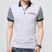 Men's Striped Short Sleeve Golf Shirt Summer Lapel Cotton Casual Slim Tops Men's Striped Short Sleeve Golf Shirt Summer Lapel Cotton Casual Slim Tops