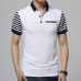 Men's Striped Short Sleeve Golf Shirt Summer Lapel Cotton Casual Slim Tops Men's Striped Short Sleeve Golf Shirt Summer Lapel Cotton Casual Slim Tops