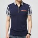 Men's Striped Short Sleeve Golf Shirt Summer Lapel Cotton Casual Slim Tops Men's Striped Short Sleeve Golf Shirt Summer Lapel Cotton Casual Slim Tops