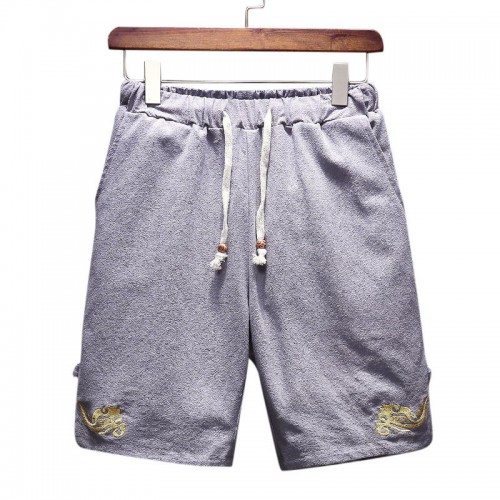 Men's Leisure Elastic Waistline Drawstring Shorts Summer Loose Solid Color Shorts Men's Leisure Elastic Waistline Drawstring Shorts Summer Loose Solid Color Shorts