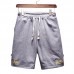 Men's Leisure Elastic Waistline Drawstring Shorts Summer Loose Solid Color Shorts Men's Leisure Elastic Waistline Drawstring Shorts Summer Loose Solid Color Shorts