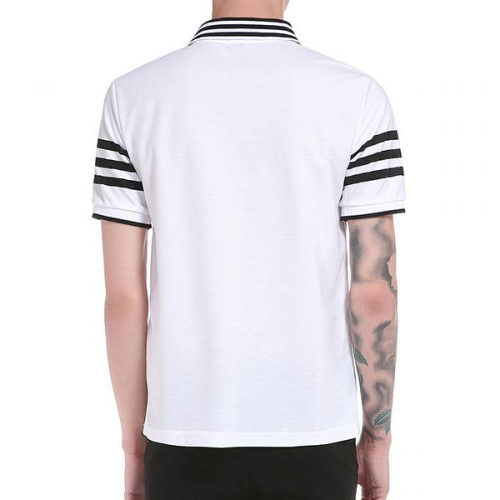Men's Fashion Stripes Sleeve Trun-down Short Sleeve Casual Golf Shirt Men's Fashion Stripes Sleeve Trun-down Short Sleeve Casual Golf Shirt