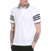 Men's Fashion Stripes Sleeve Trun-down Short Sleeve Casual Golf Shirt Men's Fashion Stripes Sleeve Trun-down Short Sleeve Casual Golf Shirt