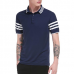 Men's Fashion Stripes Sleeve Trun-down Short Sleeve Casual Golf Shirt Men's Fashion Stripes Sleeve Trun-down Short Sleeve Casual Golf Shirt