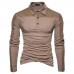 Spring Men Cotton Solid Color Long Sleeve Golf Shirts Multi-color Fall Leisure T-shirts Spring Men Cotton Solid Color Long Sleeve Golf Shirts Multi-color Fall Leisure T-shirts