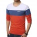 Men's Fashion Casual Color Block O-neck Long-sleeved T-Shirts Men's Fashion Casual Color Block O-neck Long-sleeved T-Shirts