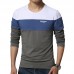 Men's Fashion Casual Color Block O-neck Long-sleeved T-Shirts Men's Fashion Casual Color Block O-neck Long-sleeved T-Shirts