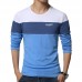 Men's Fashion Casual Color Block O-neck Long-sleeved T-Shirts Men's Fashion Casual Color Block O-neck Long-sleeved T-Shirts