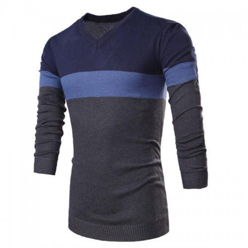 Men Spring Autumn Fashion Stripe V-neck Sweaters Cotton Knitting Leisure Slim Fit Pullovers Men Spring Autumn Fashion Stripe V-neck Sweaters Cotton Knitting Leisure Slim Fit Pullovers