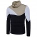 Men's Casual Color Block Bottoming Pullovers Long-sleeved Solid Color Warm High-neck Sweater Men's Casual Color Block Bottoming Pullovers Long-sleeved Solid Color Warm High-neck Sweater