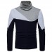 Men's Casual Color Block Bottoming Pullovers Long-sleeved Solid Color Warm High-neck Sweater Men's Casual Color Block Bottoming Pullovers Long-sleeved Solid Color Warm High-neck Sweater