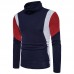 Men's Autumn Winter Casual Color Block Slim Long Sleeve Turtleneck Pullovers Sweater Men's Autumn Winter Casual Color Block Slim Long Sleeve Turtleneck Pullovers Sweater