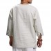 Ethnic Casual Men's Long-sleeved V-neck Solid Color Large Size Loose T-Shirts Ethnic Casual Men's Long-sleeved V-neck Solid Color Large Size Loose T-Shirts