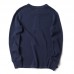Men's Casual Cotton Washed Solid Color Cassic Henry Collar Long-sleeved Pullovers Tops Men's Casual Cotton Washed Solid Color Cassic Henry Collar Long-sleeved Pullovers Tops